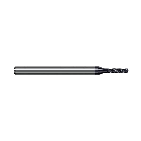 .9mm Drill dia. x 0.1680 in. Carbide HP Drill for Hardened Steels, 2 Flutes, AlTiN Nano Coated